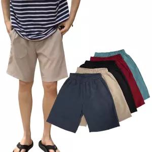 엣지애 남성 린넨 썸머베이직 밴딩반바지 MCPIC8038S1 남자 넨반 여름 밴반 심플 무지 밴바지