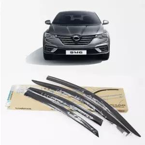 차량 환기 목적으로 설치하는 SM6 도어바이저익스테리어몰딩 빗물 막이 자동차막이 선저 내차꾸미기 신차꾸