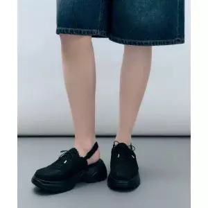 브랜드정품 몽돌 MONGDOL 매쉬 플랫폼 슬링백 샌들 블랙 MDAC047BLACK 340008