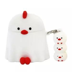 에어팟 실리콘 케이스 (짹짹이 화이트)파우치 이어폰 보관