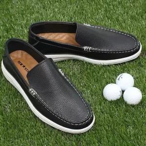 스티치 남자 슬립온 골프화 소가죽 로퍼 슬랙스 신발단화 남성 구두 직장인 데일리 기본 디자인