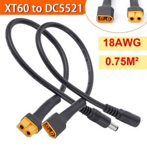 XT60 암수 커넥터-DC5521 전원 케이블 어댑터 18AWG 배터리 충전