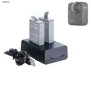 GoPro MAX 고속 충전 USB 배터리 액션 카메라 액세서리용 듀얼 충전기 홀더