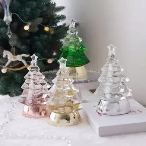 연인오르골 투명 트리 소 워터볼 오르골 4type