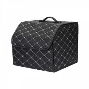 ( )퀼팅 차량용 트렁크 정리함 가죽 접이식 트렁크 정리함 수납함 용품