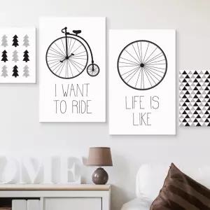 모던스타일 캔버스액자 라이드미 세트거실 카페 북유럽 인테리어소품 포스터 벽걸이 그림