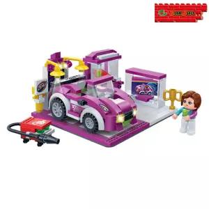 반바오 (블록) 레이싱카 전시회장 (풀백모터) (BO8632)블럭 장난감 취미 용품 어린이