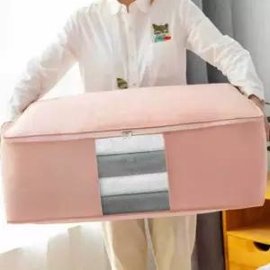 부직포정리함 ORA569O0 정리함 이불 보관함 핑크 특대형