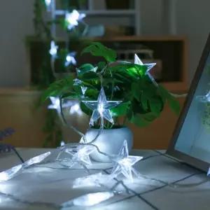 (은하수) 30구 투명선 LED 라인별 백색 지니전구(5.6m) (전원잭포함) (연결가능)LED별 LED별 트리 조명 설