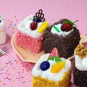 소형 조각 케익 모형 6구 세트빵집소품 컵케이크 제빵 음식 카페