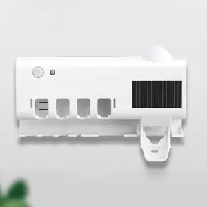 태양광충전 자동센서 모션감지 소독 무선 칫솔살균기벽걸이 부착식 가정용 식살균기 칫솔기 자외선 치약짜