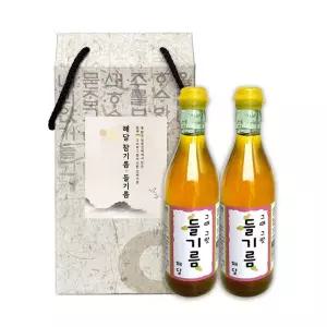 들기름 2구 350mlx2 케이스 100통들깨 저온착압딱1회 반찬 수입 가정용 압착 선물용