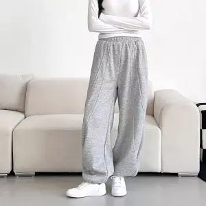 여성 간편 외출 홈웨어 커브드 라인 포인트 스트링 밴딩 바지여자따뜻한 여자면 정장 여자통 트레이닝 슬랙