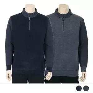 첸 배색 기모 반집업 터틀넥 긴팔 니트 MTSS25073 집업 골프 남성