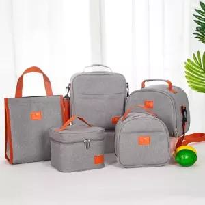 키밍 보온 보냉 도시락통 쿨러백 실용적인 가방 점심 직장인 주머니 미니 냉장 식사보관 보냉파우치 냉온