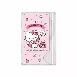 헬로키티 핑크 2장 수납 맥세이프 카드 슬롯얇은지갑 명함 카드집 홀더 붙이는 교통