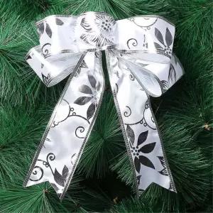 비타리토 샤이니 더블 실버 트리리본 오너먼트 10p장식 크리스마스 장식품