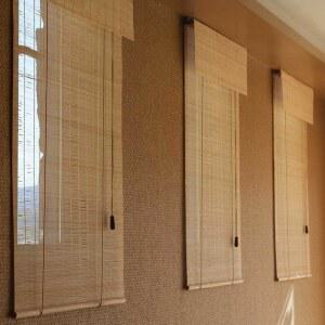 대나무발 대나무커튼 햇빛 가리개 부엌 바란스 나무 문발 커튼