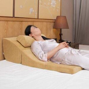 허리베개 등받이쿠션 쇼파 삼각 베 등쿠션 매트리스