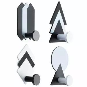 더벨라 YBU646S1 북유럽풍 무타공 메탈 후크 걸이 행거 2p