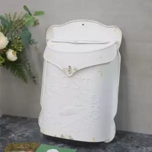 빈티지 화이트 철제 우체통벽걸이 인테리어 멀티박스 소품 포스트 우편함 미니