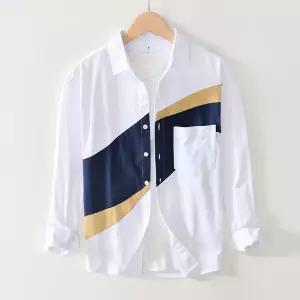 남성 긴팔 셔츠 가을 빈티지 순면 캐주얼 루즈핏 카고 심쿵해외구매