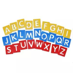 Diome 알파벳 스텐실티셔츠만들기 리폼 채색 꾸미기 찍기놀이 모양찍기 스탠 미술 물감 만들기