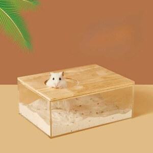 햄스터데크 햄스터용품 발판 은신처 29 5x15x14cm 사다리 골든 상자