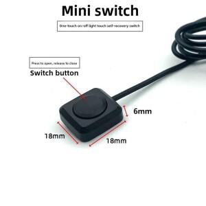 미니 소형 순간 푸시 버튼 12V ON OFF 접착식 DIY 자동차 보트 트럭 방수 사전 배선 간편 설치