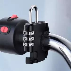 [콩심팥심]오토바이 자전거 킥보드 헬멧 방수 번호 다이얼 자물쇠 도난 방지