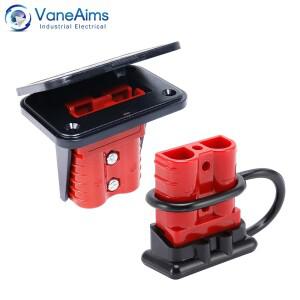 앤더슨 플매트 카펫 러그 용 2pcs 50A 2P 충전 커넥터 600V 고속 자동차 배터리 전원 전기 와이어 케이블