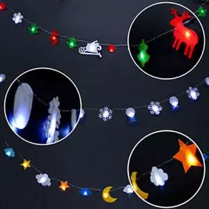 Party Club 스노우라이트가랜드산타가 장식용가 인테리어가 크리스마스 벽장식 가랜드 크리스마스가 성탄절