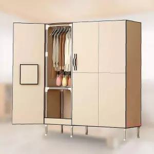 조립식 자취 옷걸이행거 원룸 DIY 여닫이 비키니옷장klm402