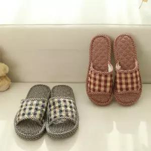 3중 쿠션 면 체크 퀼트 실내화 누빔 거실화 슬리퍼룸슈즈 감좋은 3쿠션 슬내화 층간소음 어린이집선생님선