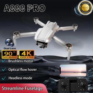 2025 신형 A888 PRO 드론 전문가용 4K HD 카메라 브러시리스 모터 항공 촬영 광학 흐름 접이식 쿼드콥터 장