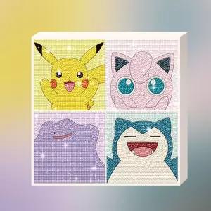 포켓몬스터 해피 스마일 (캔버스 보석십자수) 25x25비즈공예 세트 벽걸이 액자 큐빅