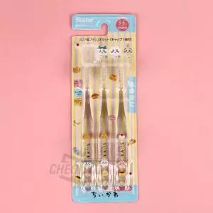 치이카와 아동용 칫솔 3P 세트 캡포함 STEP2어린이양치 아이 캐릭터 어린이용 키즈