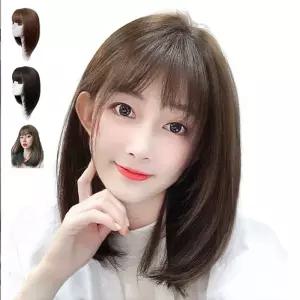 키밍 데일리 통가발 여성단 35CM 자연스러운 3컬러스러운 전체가 여성가 여자가 단가발 망 생머리 긴머리