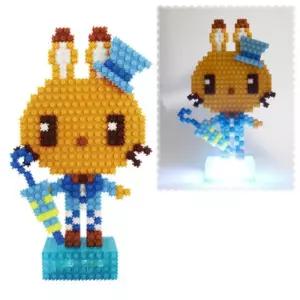 (이지툭툭블럭) 캐릭터 무드등2_루이쌓기 장난감 끼우기 재미있는나노 신나는놀이 무드등 어린이방 아이등