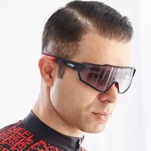 아웃도어 싸이클용 와이드 변색 자전거고글 / 와이드 변색레드