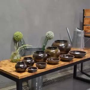 미니 옹기 항아리 양념병 다육이화분 (4호)10x10cm 전통 꽃화분 식물 디자인 인테리어 장식