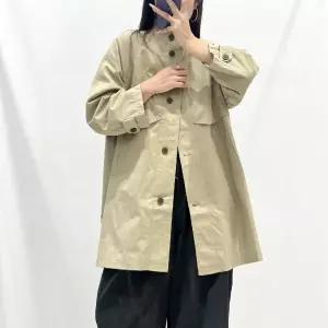 하프 춘추 캐주얼 기장 차이나 롱카디건 여자카디건 솔리드 카디건 트렌치코트 상의 원템3