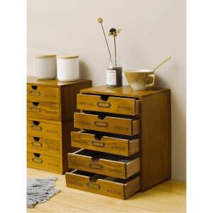 나무상자 책상 원목정리함 정리함 우드 창고가 인테리어 원목 오크 대육서랍 미니 서랍함