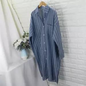 [하프클럽/]big_줄지원피스형셔츠BOL데님셔츠,원피스형셔츠,롱셔츠,롱남방,