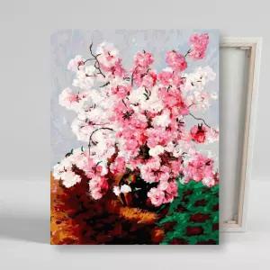 DIY 매력적인 벚꽃 40X50 캔버스 그림그리기 페인팅DIY명화그리기 그리기 해바라기 유화꾸미기 DIY키트 그