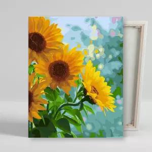 DIY 비오는날의 해바라기 40X50 캔버스 그림그리기 페인팅DIY명화그리기 그리기 유화꾸미기 DIY키트 그리기