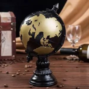 클래식 지구본 저금통(블랙)동전모으기 예쁜 튼튼한 인테리어 소품 빈티지