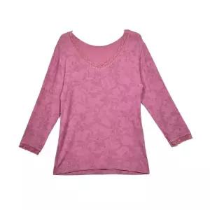 플라워 나염 여성 스타일리쉬 8부 상의 내복 윗도리엄마 내복의 내의 속옷 스판 사방 여자 선물