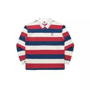 코닥 KODAK 골드모먼트 스트라이프 럭비 카라 티셔츠 RED K6123LTL11RED 261951