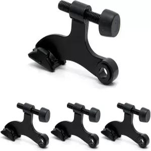 4팩 힌지 핀 블랙 도어 스토퍼 조절 가능한 헤비 듀티 스톱 고무 범퍼 팁 포함